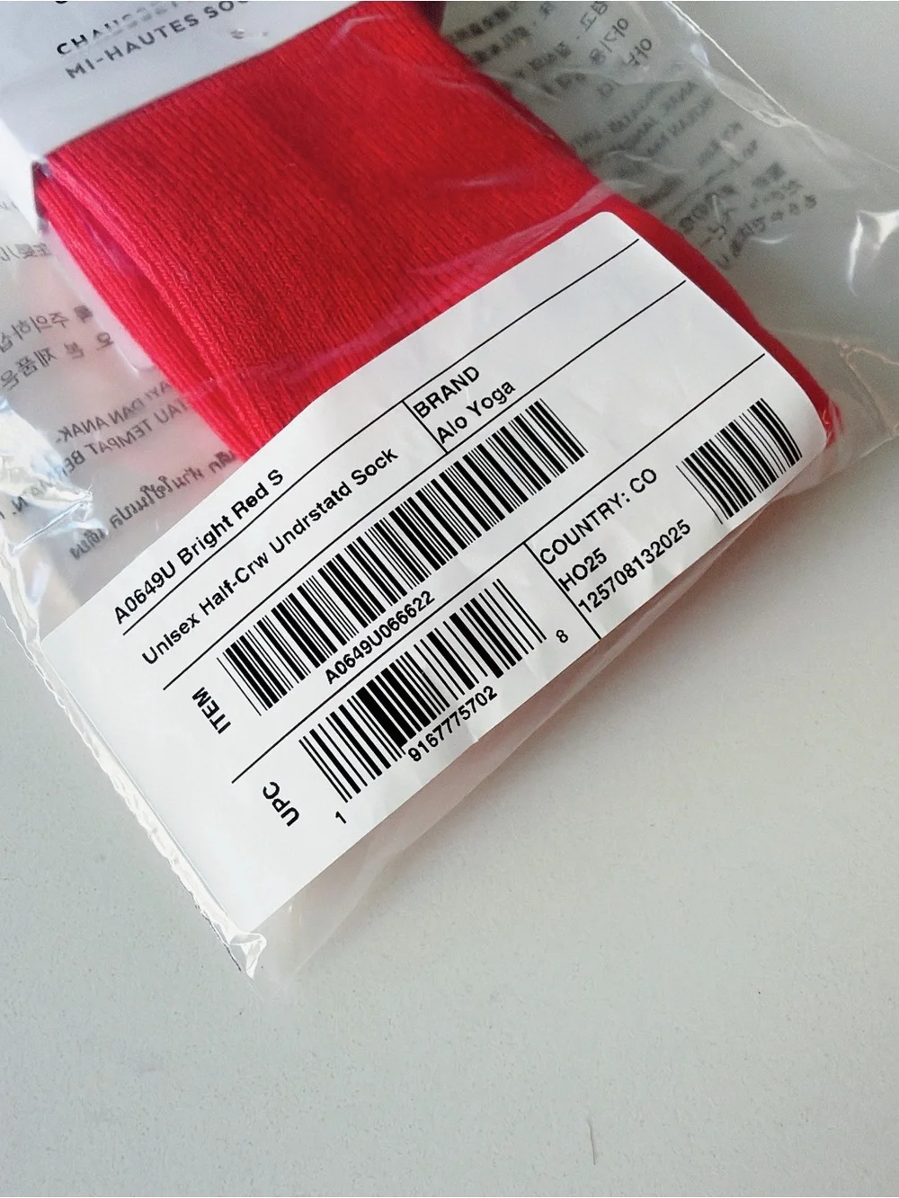NWT Alo Unisex Half-Crew Understated Sock